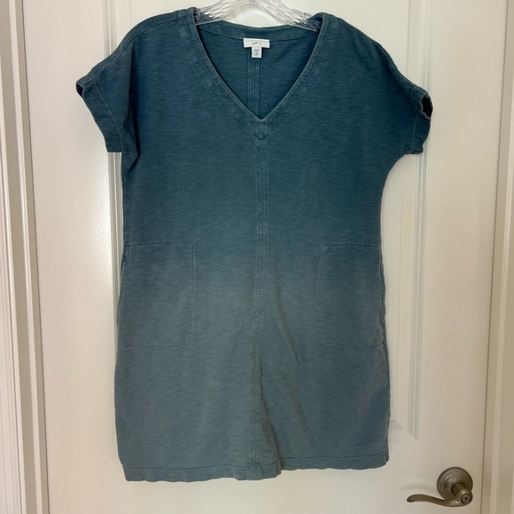 J Jill XSP Shadowing casual cotton. Ombre shadowing blue dress.  Boho cottage - Picture 1 of 12